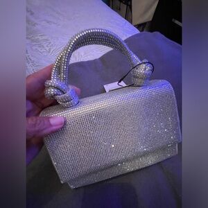 Zara silver night bag